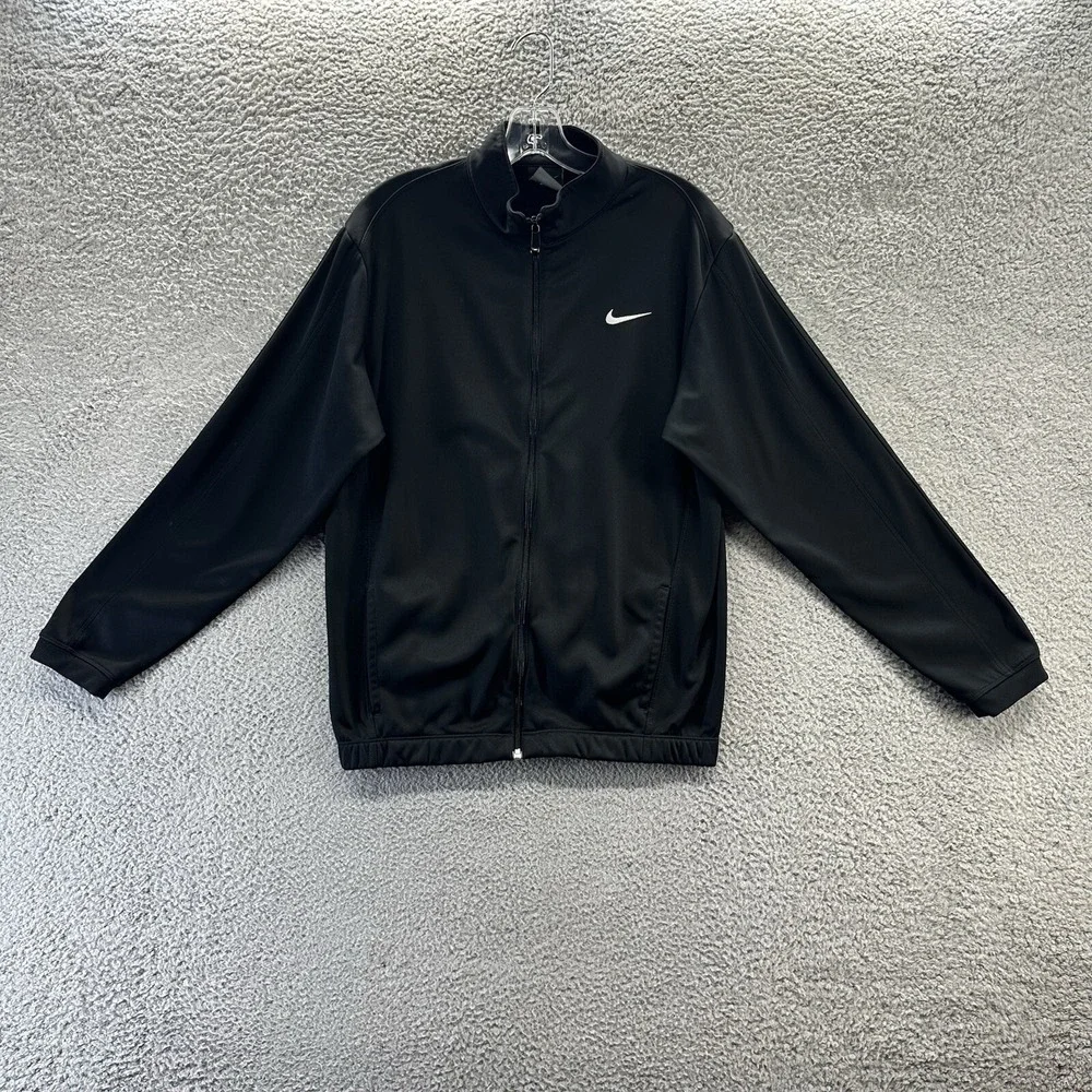 Nike Golf Track Jacket Men's Size Small Black Full Zip Therma-Fit Jacket Size S